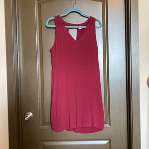 Old Navy Burgundy Dress with Open Back and Lace Details. Size M.